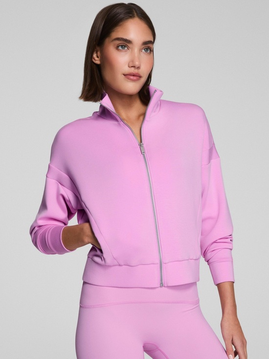 SPANX Tops - SPANX Air Essentials Pink Zip-Front Track Jacket